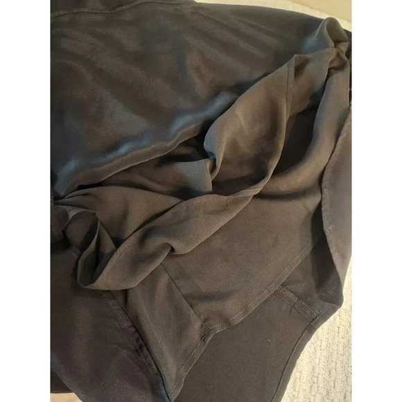 NWT LOFT Satiny Black Lined Cross Back Swing Dress Sundress M - Picture 6 of 9